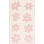 FD Детски килим в цвят слонова кост и розово 120x170 cm Dazzy Rose - FD (5901760436403)