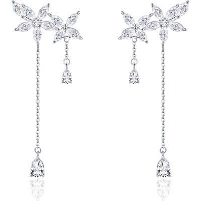 Olivie Russo strieborné SVADOBNÉ náušnice 2941