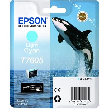 Epson original ink C13T76054010, T7605, light cyan, 25, 9ml, 1ks (C13T76054010)