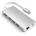 Satechi USB-C Aluminum Multiport 4K Adapter v2 - мултифункционален хъб за свързване на допълнителна периферия за компютри с USB-C (сребрист)