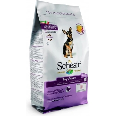 Schesir MINI Adult Monoprotein - Пълноценна суха храна за израснали кучета от най-дребните породи с пилешко месо, 2 кг