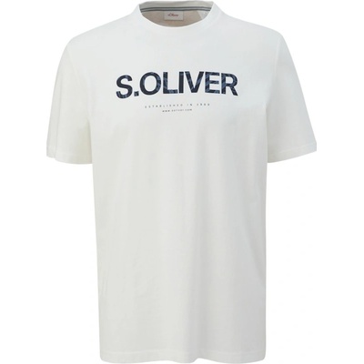 S.Oliver pánské triko logem 2146611 01D0 bílá