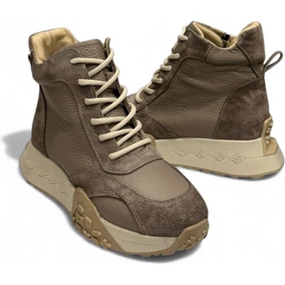 ЛУКСОЗНИ ДАМСКИ БОТИ ОТ ЕСТЕСТВЕНА КОЖА И ФИН ЕСТЕСТВЕН ВЕЛУР