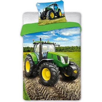 FARO Obliečky Traktor zelený Bavlna 140x200 70x90