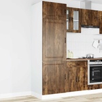 vidaXL Кухненски шкаф Porto, опушен дъб, инженерно дърво (854112)
