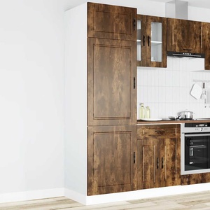 vidaXL Кухненски шкаф Porto, опушен дъб, инженерно дърво (854112)