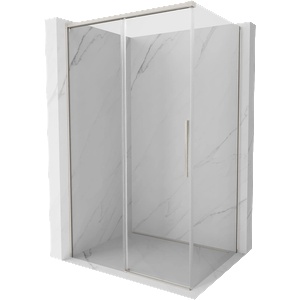 Mexen Rox плъзгаща се душ кабина 90 x 80 cm, прозрачна, матов никел - 8C2-090-080-97-00 (8C2-090-080-97-00)