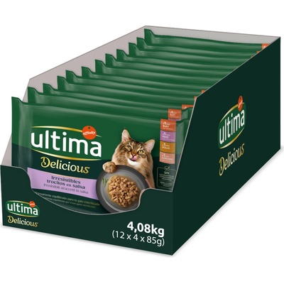 Ultima Delicious Adult Sterilized 48 x mäsový výber 85 g