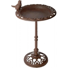 Esschert Design Napájadlo pre vtáky na nohe Lilly 38,5 x 22,5 cm liatina hnedá