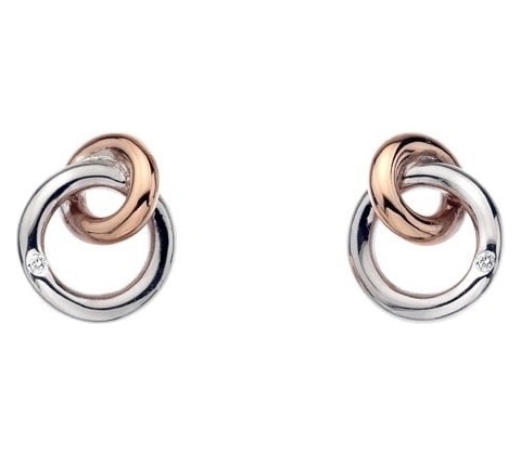 Náušnice Eternity Interlocking Stud DE309