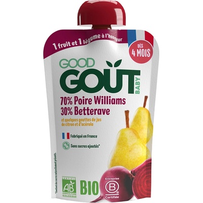 Good Gout BIO Hruška Williams s červenou řepou 120 g – Zbozi.Blesk.cz