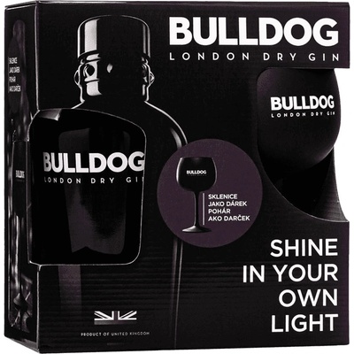 Bulldog London Dry gin 40% 0,7 l (darčekové balenie 1 pohár)