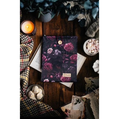 Látkový obal na knihy booksleeve Tmavé růže