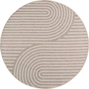 Ayyildiz Бежов кръгъл килим за открито и закрито ø 160 cm Desert 1301 - Ayyildiz Carpets (DESERT1601601301BEIGE)