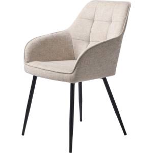 Unique Furniture Бежов тапициран трапезен стол с подлакътници Nolan - Unique Furniture (50800000)