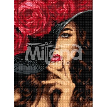 Image 1 of Milena Style Дама с капела - Печатана Aida 14 ct без конци