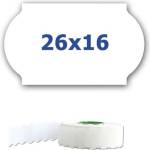 CDRmarket Ценови етикети за клещи, 26 мм x 16 мм, 700 бр. , бели (ETRL-26x16-white)