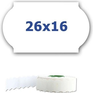 CDRmarket Ценови етикети за клещи, 26 мм x 16 мм, 700 бр. , бели (ETRL-26x16-white)