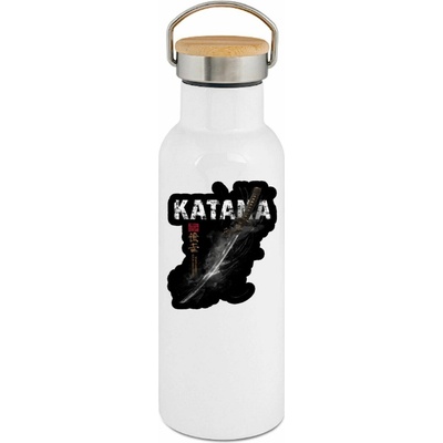 123TRIKO termoska Katana v kouři, bojový potisk 500 ml