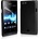 Sony Xperia Miro ST23i Твърд Капак Черен + Протектор