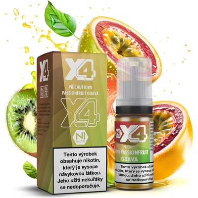 X4 Bar Salt Kiwi Passionfruit Guava 10 ml 20 mg