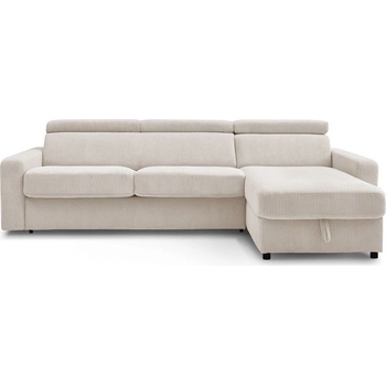 Bobochic Кремав разтегателен ъглов диван от рипсено кадифе (променлив) Monaco - Bobochic Paris (WT-LUZZ-NRPU-W_2 P929 N.CZ)