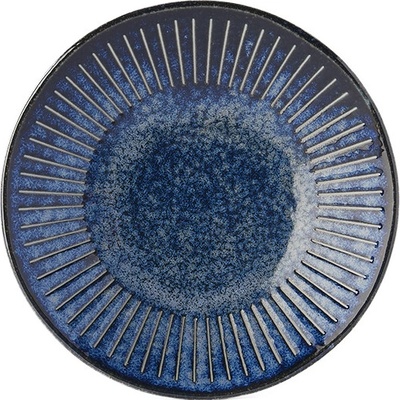 MIJ Ridged Indigo Saucer 12 cm