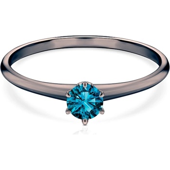 SAVICKI Годежен пръстен The Journey: черно злато, син диамант