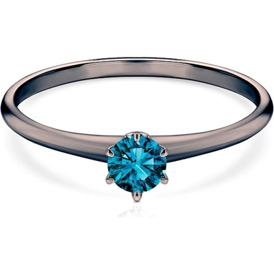 SAVICKI Годежен пръстен The Journey: черно злато, син диамант