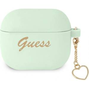 Guess Калъф Guess GUA3LSCHSN за AirPods 3, зелен, Silicone Charm Heart Colle (3666339039080)