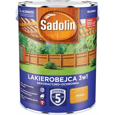 Lazura na dřevo Sadolin vodní 5 l Borovice