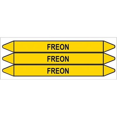 Značení potrubí, freon,3 ks, 355 × 37 mm PZ 007486
