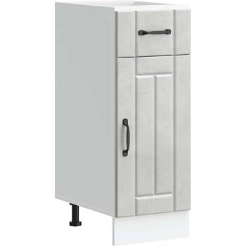 vidaXL Кухненски шкаф Lucca, бетонно сив, инженерно дърво (853701)