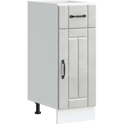 vidaXL Кухненски шкаф Lucca, бетонно сив, инженерно дърво (853701)