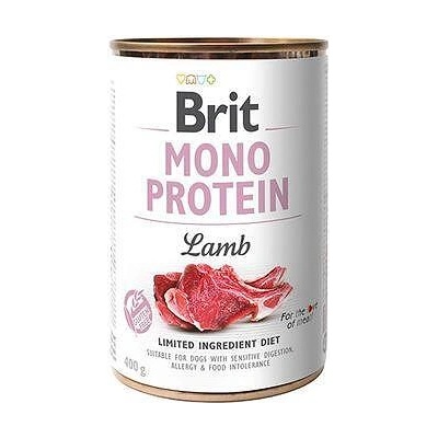 Brit mono protein lamb - консервирана кучешка храна с 76% агнешко месо 0.400 кг