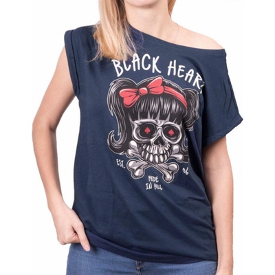 tričko hardcore black heart SANDY EXT modrá