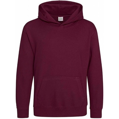 Just Hoods Dětská klokánka s dvojitou kapucí 80% bavlna Červená vínová