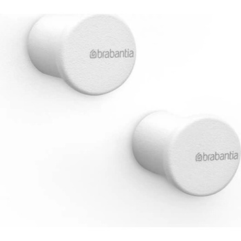 Brabantia Комплект 2бр закачалки Brabantia MindSet 1005681, Минерално покритие, Включен монтажен комплект, До 2 кг, Бял (1005681)