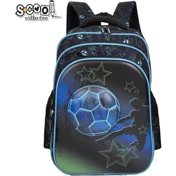 S-Cool Ученическа, ергономична раница scool football 3d eva, 28 л