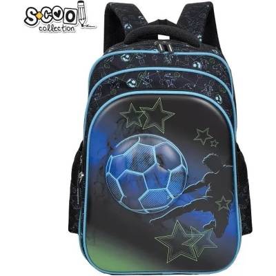 S-Cool Ученическа, ергономична раница scool football 3d eva, 28 л