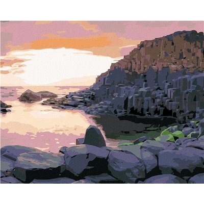 zuty Malování Podle Čísel Západ Slunce Irsko Ted Davis 40 x 50 Cm Plátno Rám