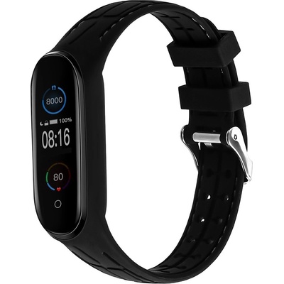 Xiaomi Mi Band 5/6 náhradní texturovaný náramek Vzor: Struktura, Černá MBSCz-5TS07 – Zboží Živě