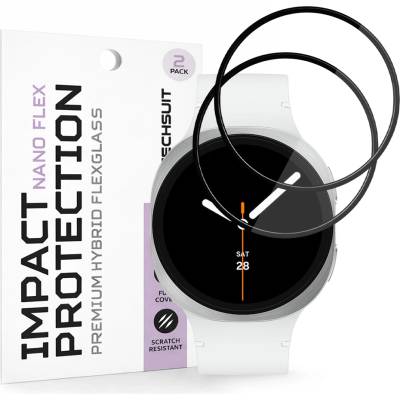 Techsuit Протектор за Samsung Galaxy Watch8 44mm - Nano Flex (2 pack) - Techsuit - Черен