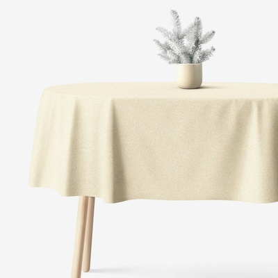 Goldea exkluzívny vianočný obrus zlatý s trblietkami oválny 40x80cm