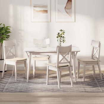 vidaXL Възглавници за седалки 4 pcs Бежово 40 x 40 x 3 cm (42015223)