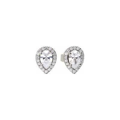 Diamonfire Luxusné strieborné náušnice E5909