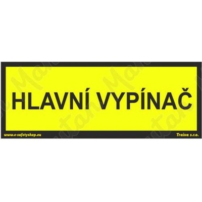 Manutan Hlavní vypínač, samolepka 100 x 30 x 0,1 mm, arch 18 ks