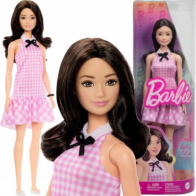 Barbie Modelka kockované šaty HRH21