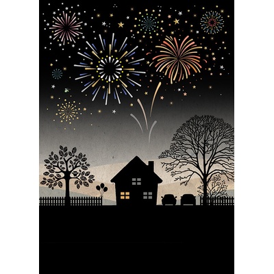Luxusní přání M176 BUG ART - FIREWORKS