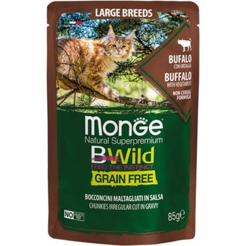 Monge Пауч Bwild Large Breeds Buffalo за котки от големи породи - 0.085кг
